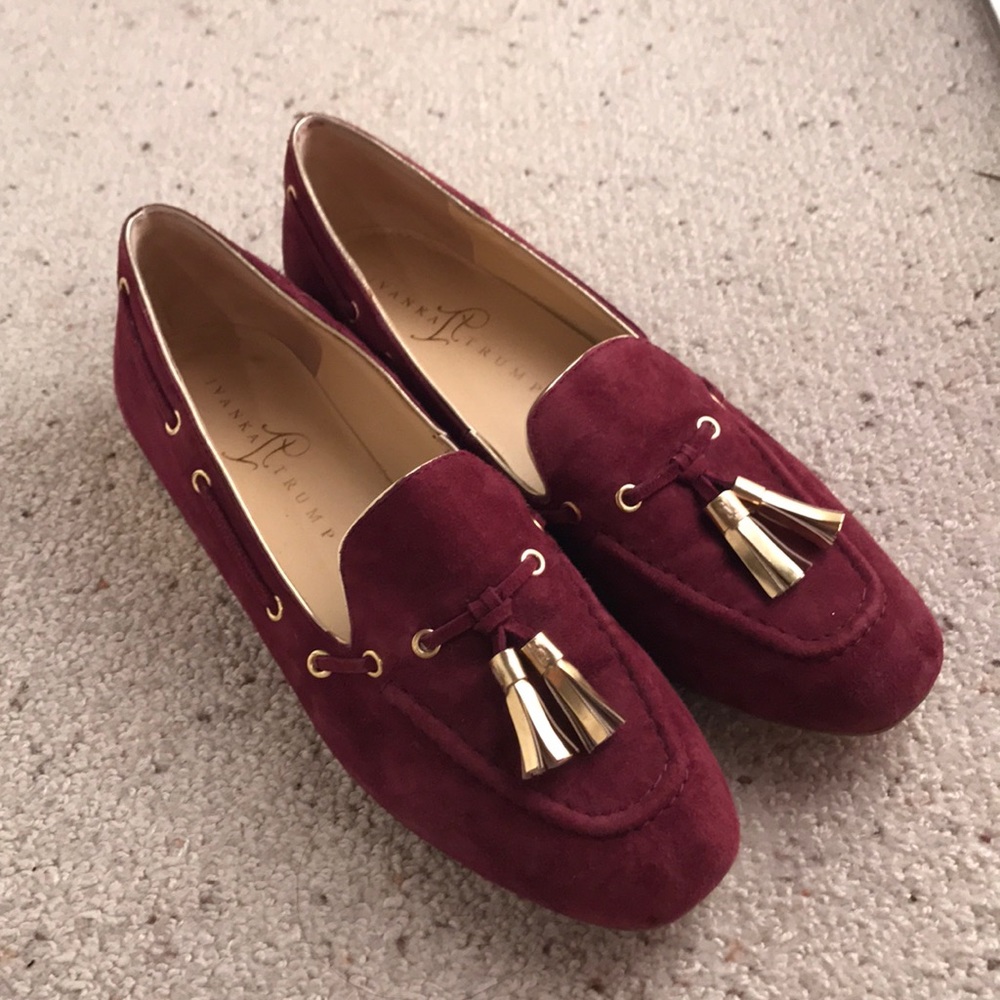Burgundy Heeled Loafers
